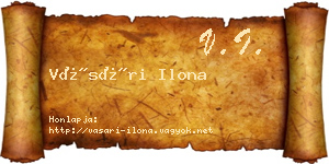 Vásári Ilona névjegykártya