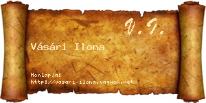 Vásári Ilona névjegykártya